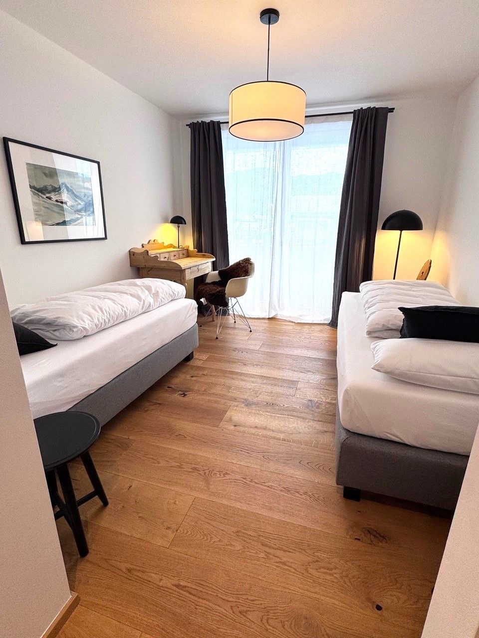 Schlafzimmer 4 von 4, mit zwei Einzelbetten; 90 x 200