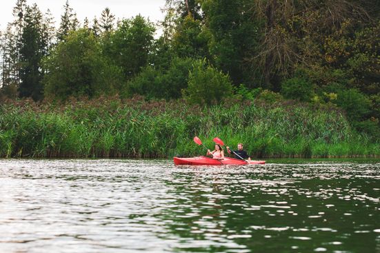 Kajak Fahrer auf der Alz 