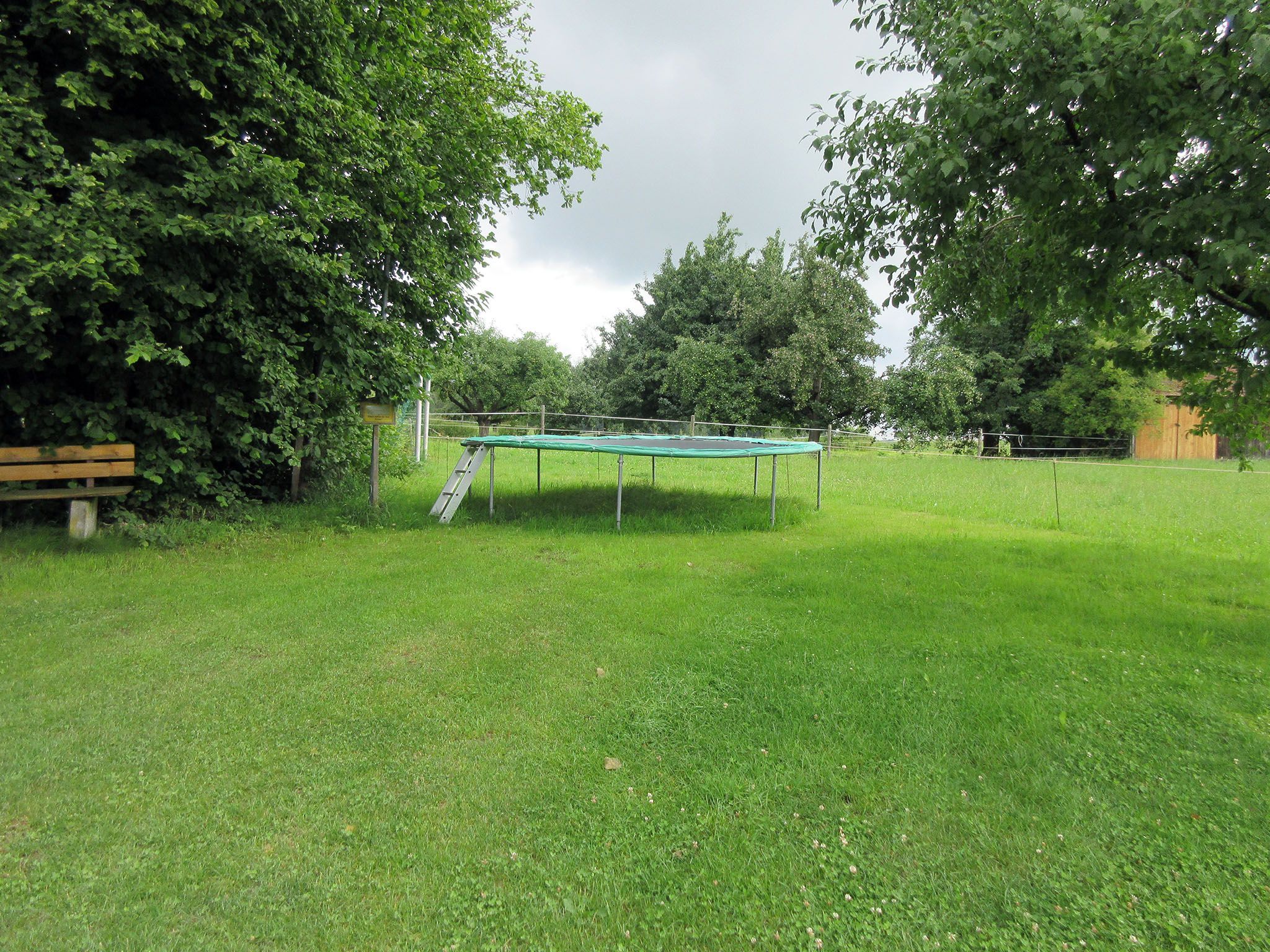 Trampolin im Garten