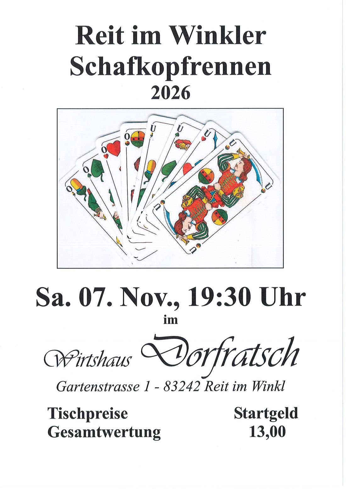 Schafkopfrennen Plakat