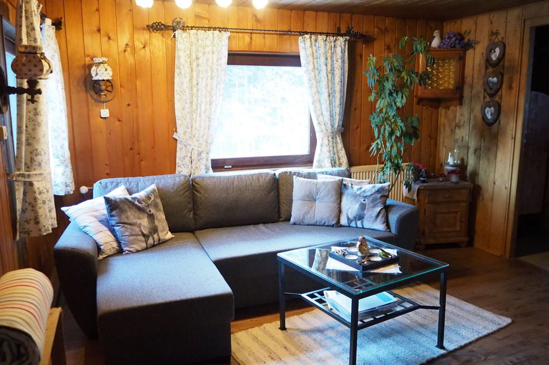 Wohnzimmer mit Schlafsofa