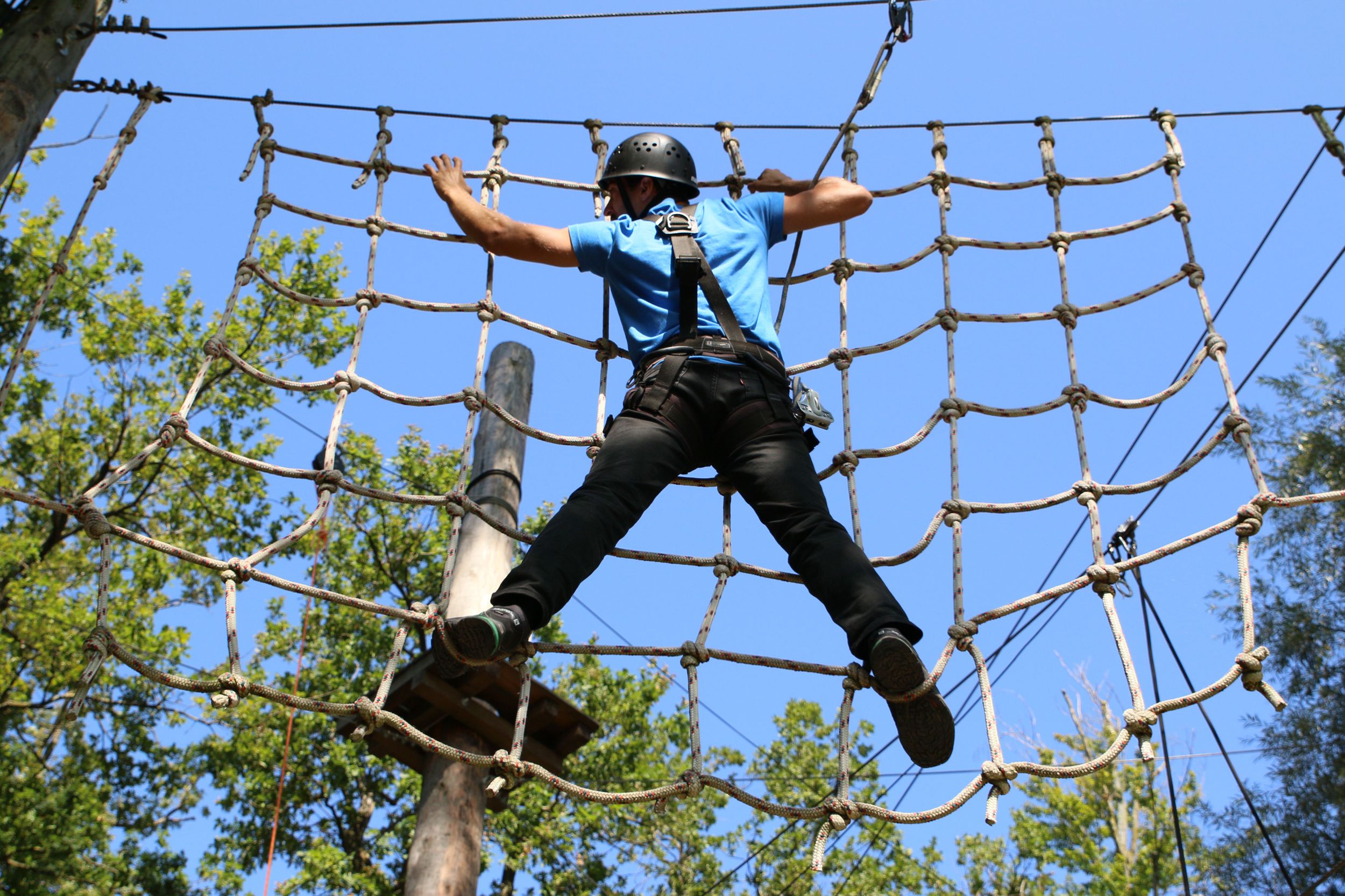 Kletterspaß im Hochseilgarten