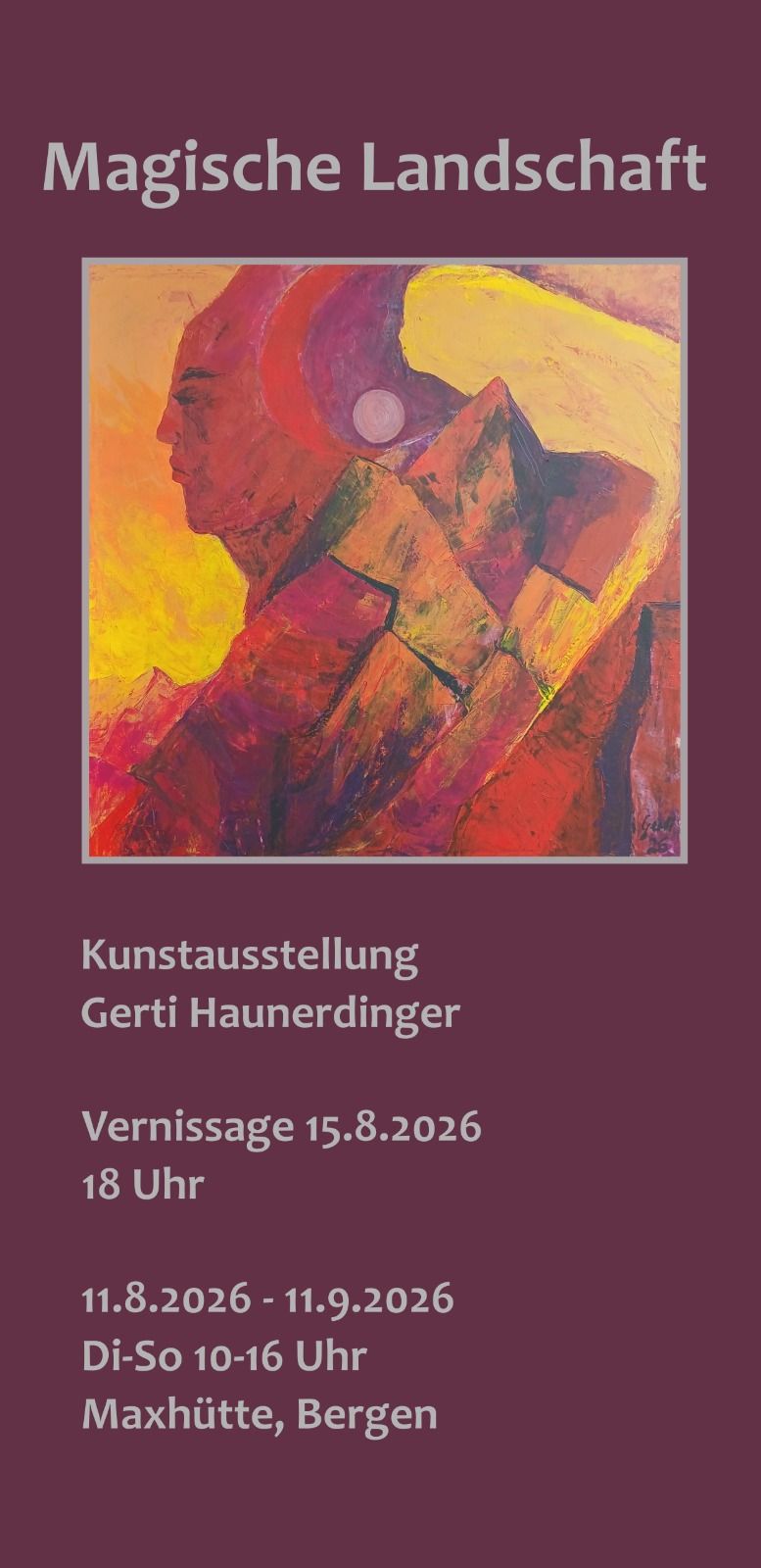 Magische Landschaft Flyer Vorne