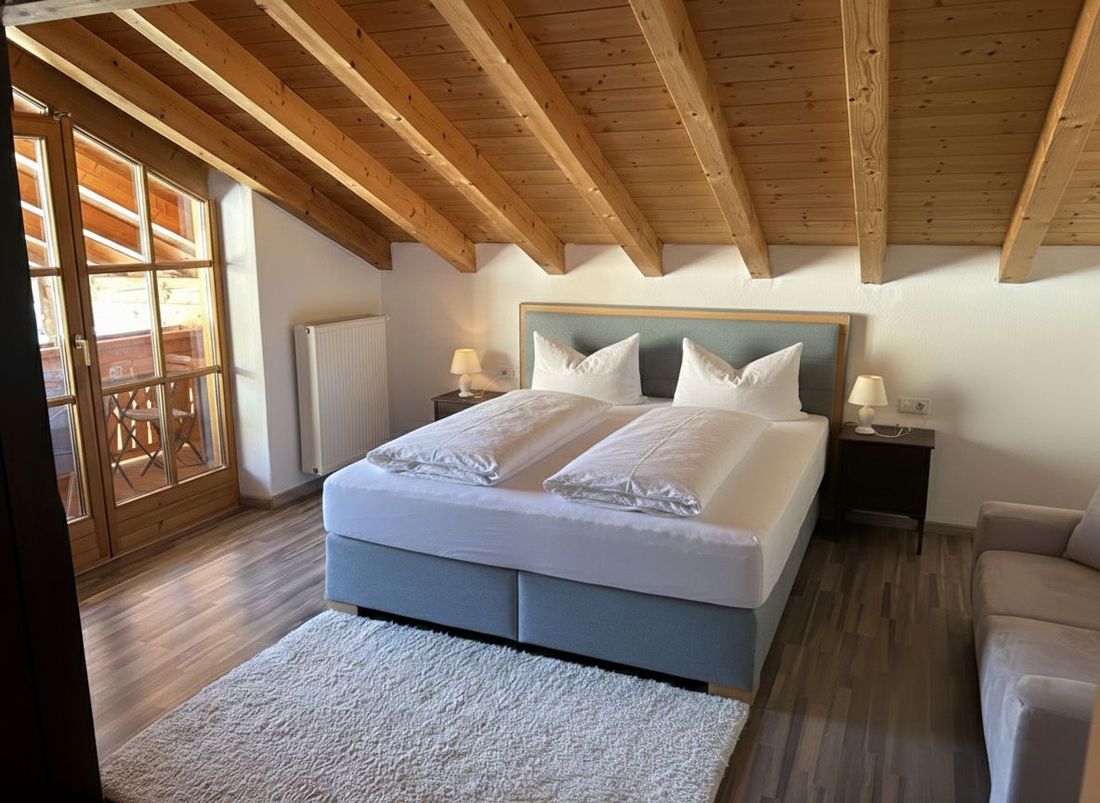 Schlafzimmer  Boutique Ferienwohnung Haus am Wiesbach