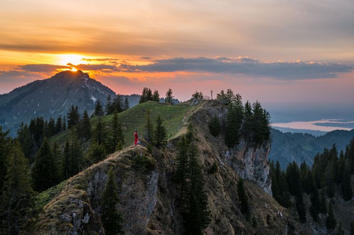 Sonnenuntergang Berg Chiemgau