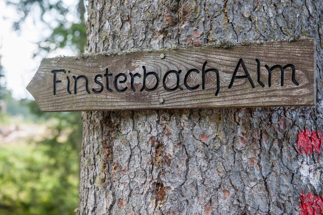 Finsterbachalm Wegweiser