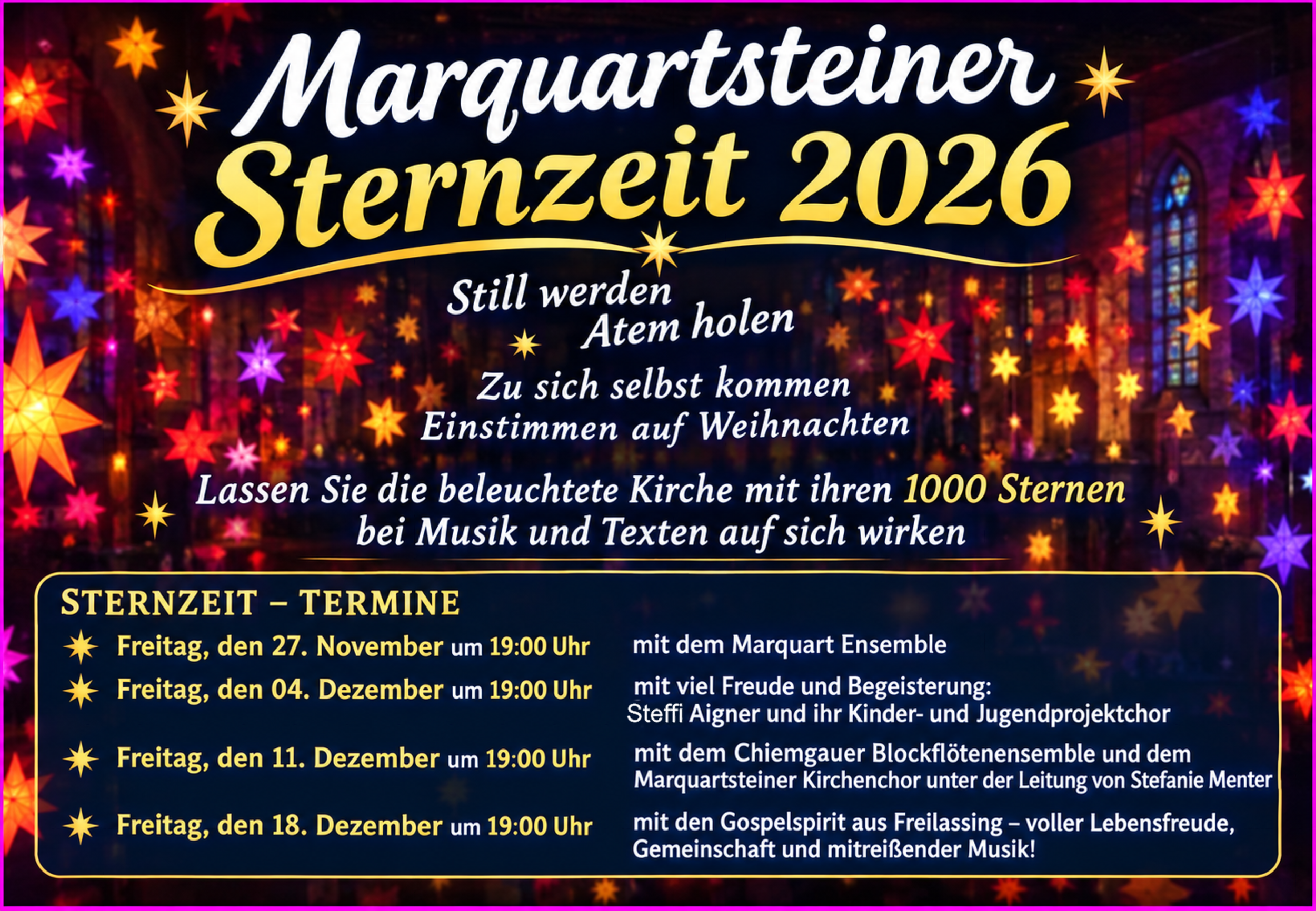 Plakat Marquartsteiner Sternzeit 2026