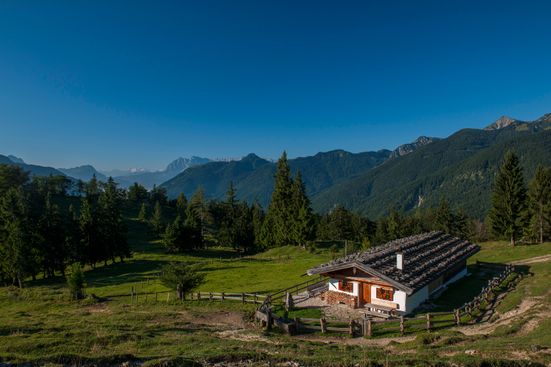 Oberauerbrunstalm in the mountaineering village of Schleching