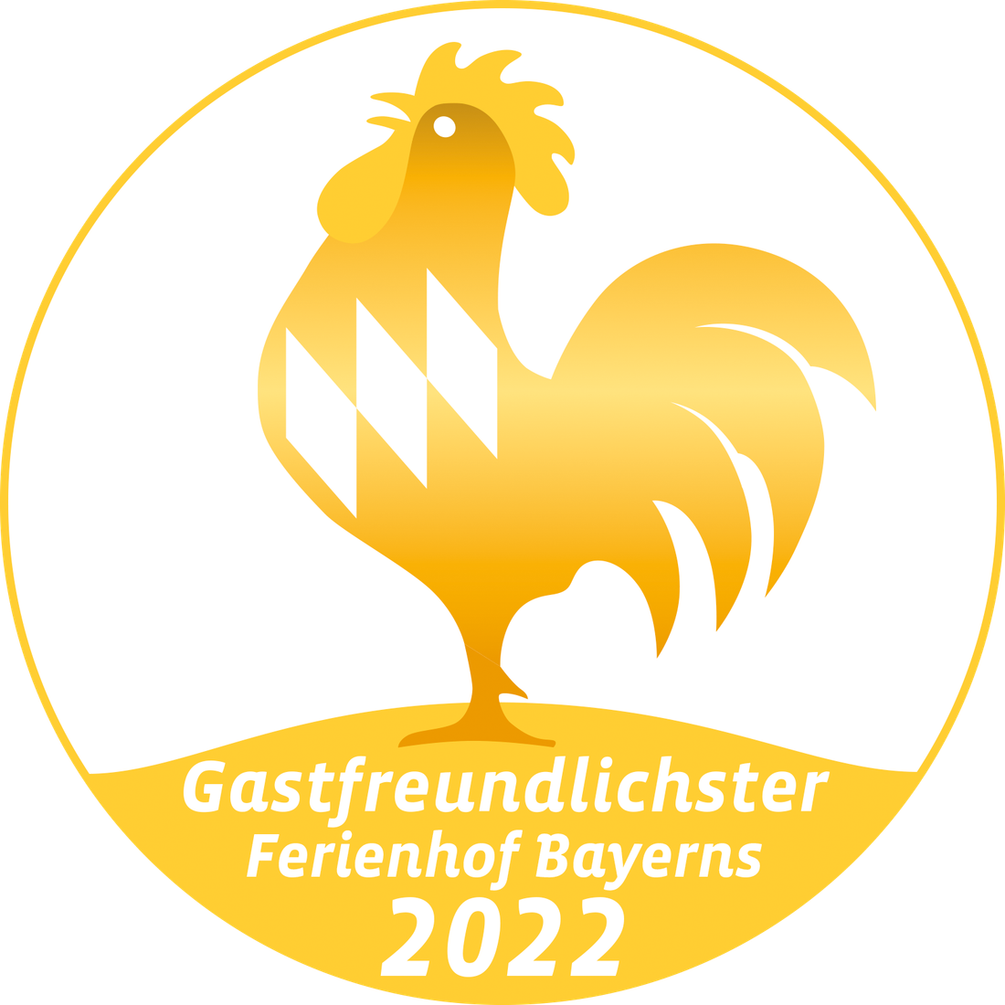 Auszeichnung - Gastfreundlichster Ferienhof Bayerns 2022