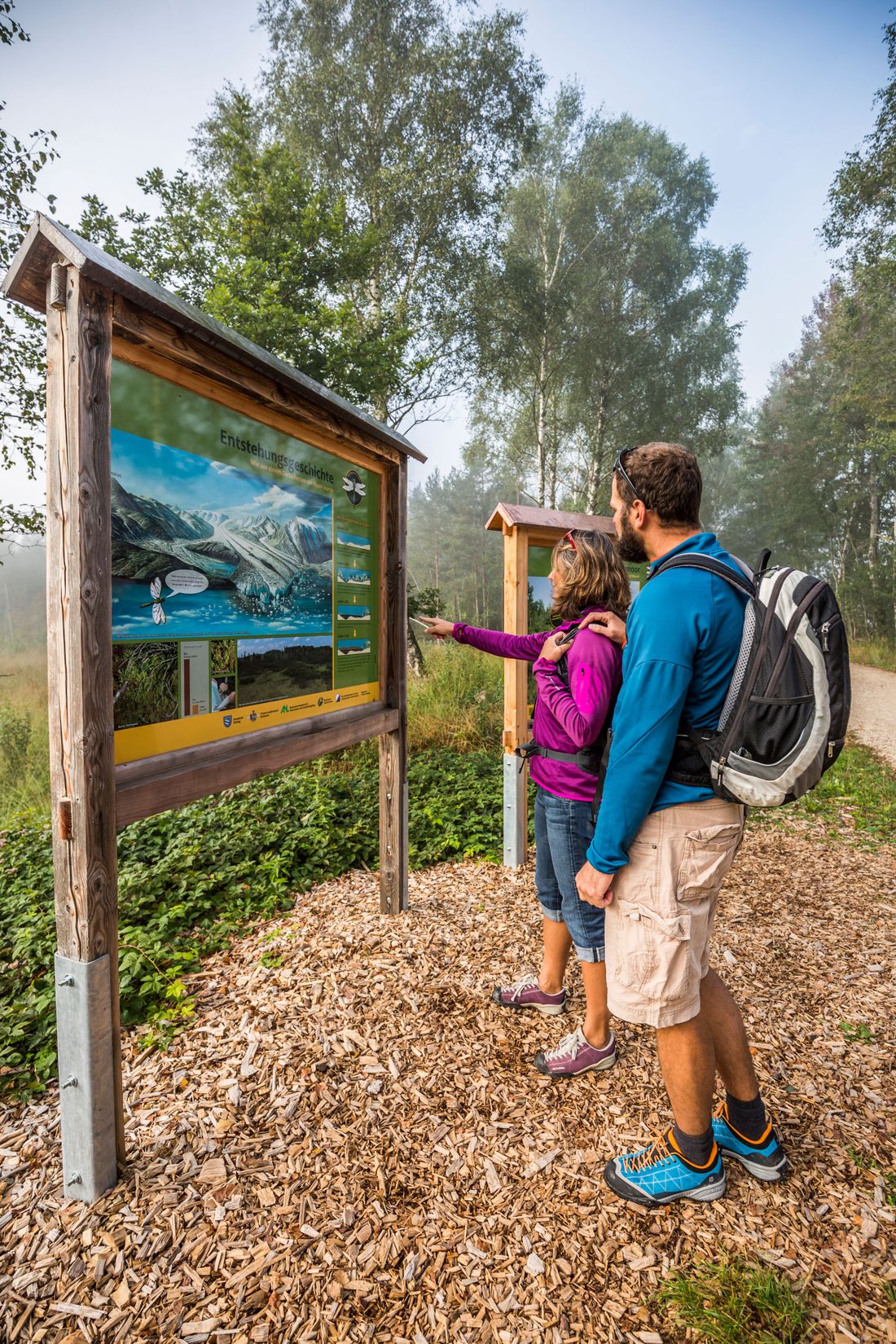 Beschreibungstafeln im Schönramer Filz