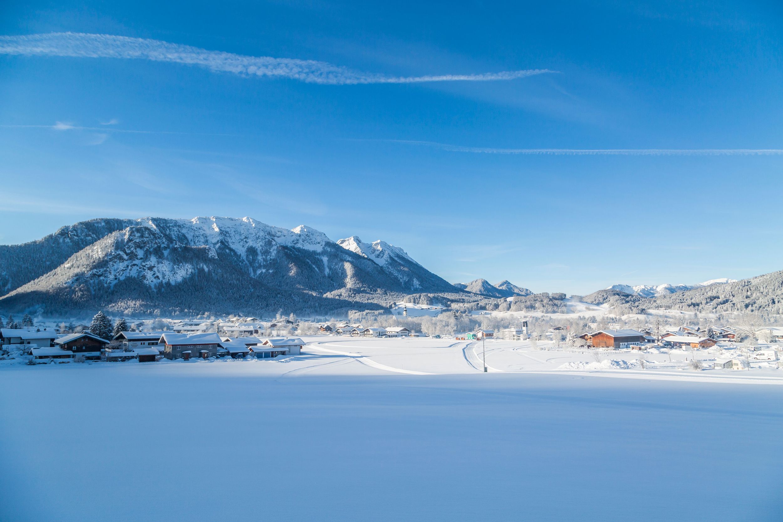 Inzell im Winter von oben