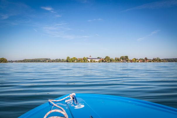 View from the boat on the Fraueninsel