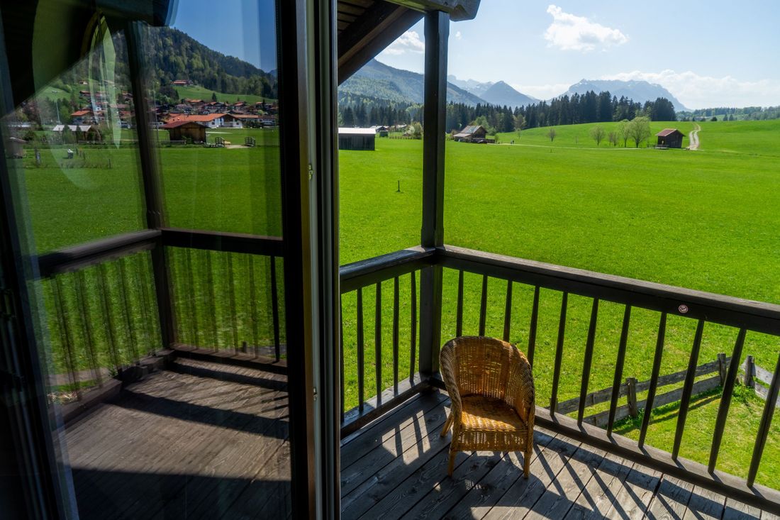 Balkonblick im Sommer