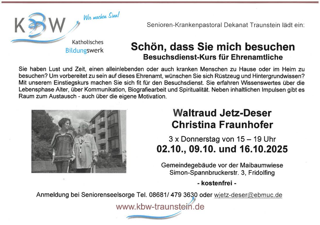 Schön, dass Sie mich besuchen