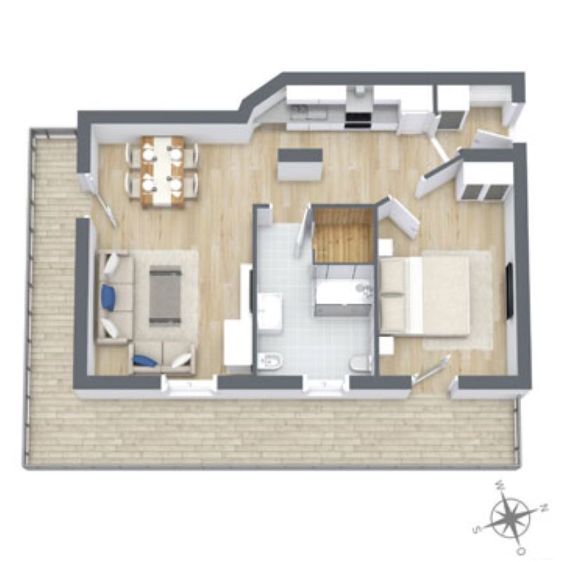 Grundriss Wohnung 1