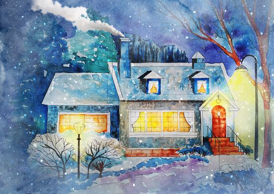 Symbolbild Aquarell Winter