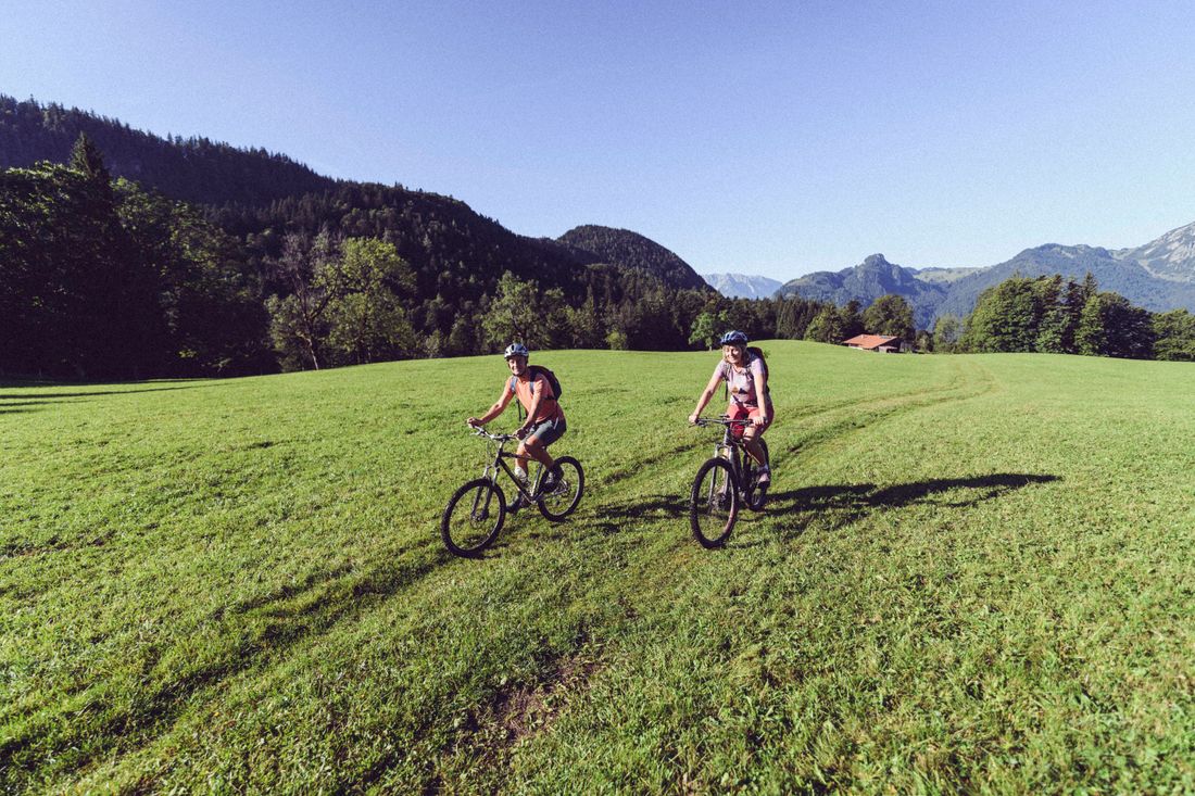 Mountainbiken auf die Chiemhauseralm