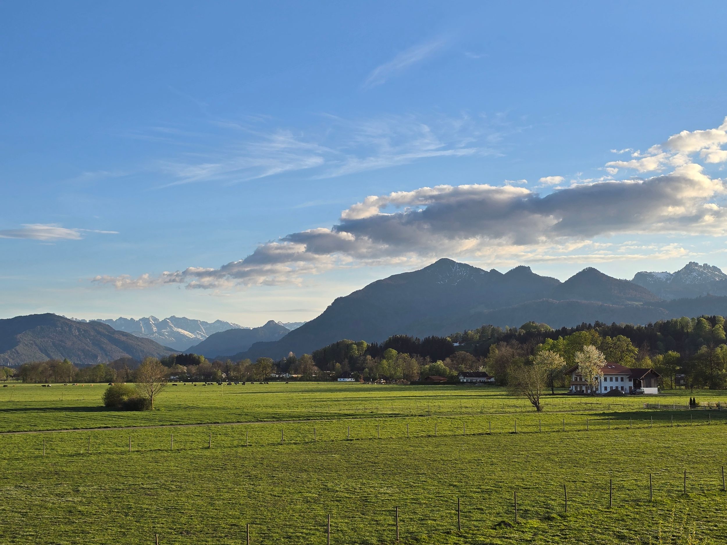 Ausblick Kaisergebirge und Kampenwand