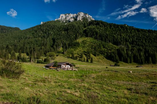 Rauschberg mit Hütte in Ruhpolding