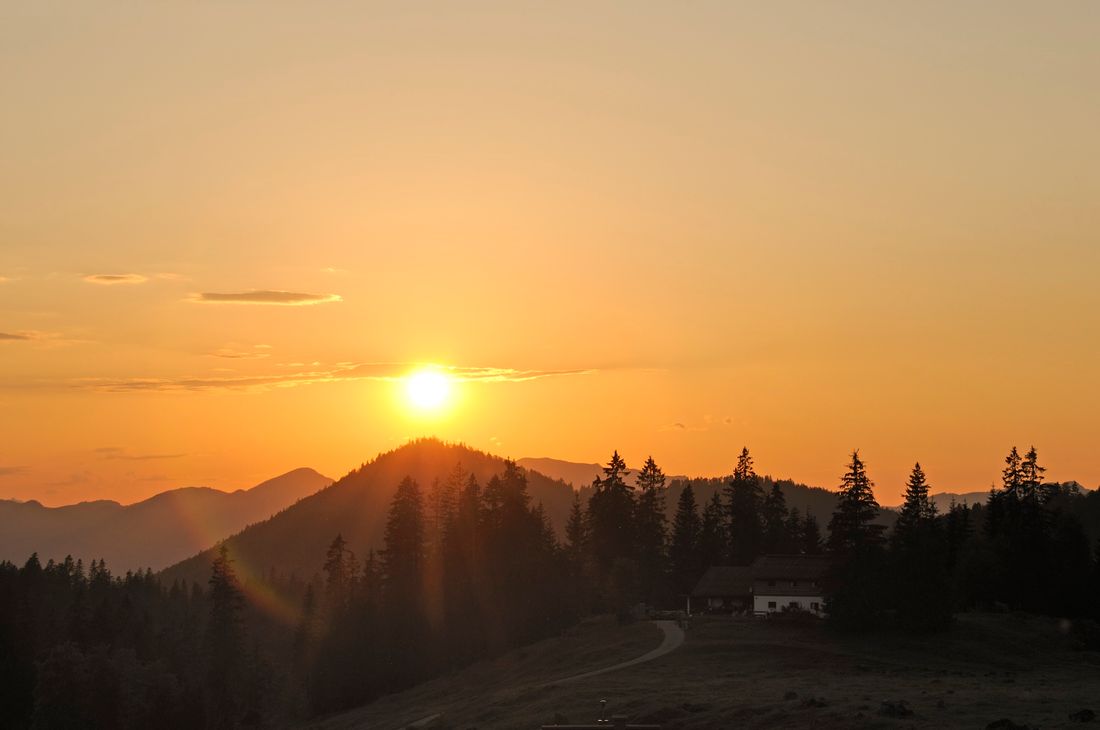 Abendstimmung auf der Winklmoos-Alm © Eisele Hein