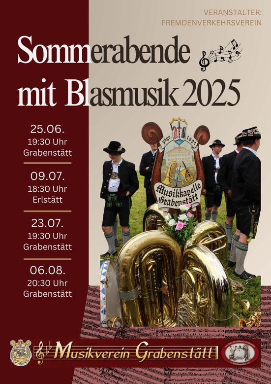 Sommerabend Blasmusik 25.06.-06.08.