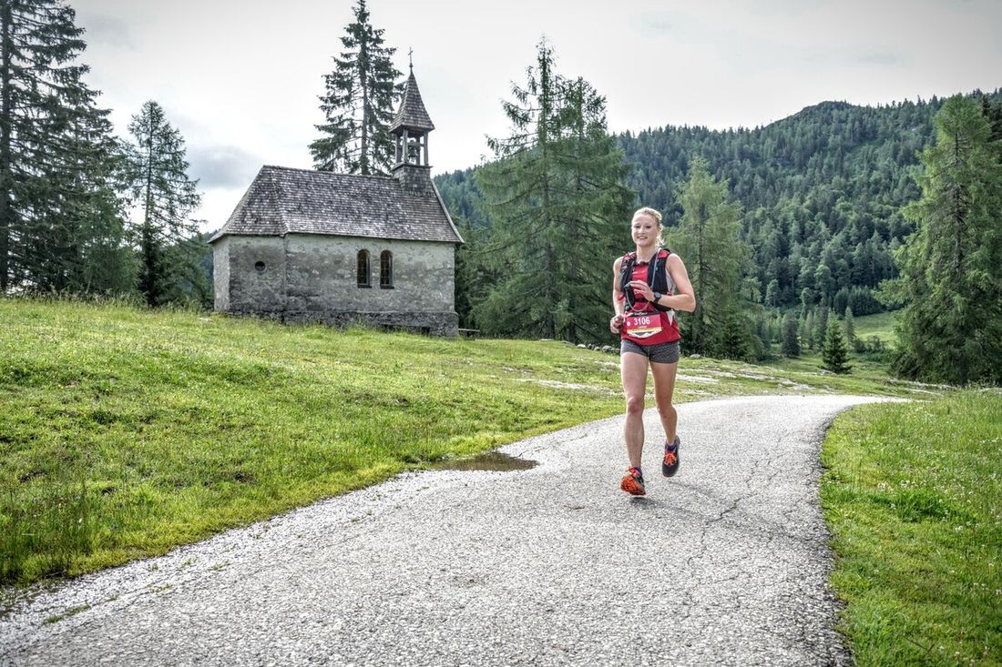 Läuferin des Mountainman auf der Oberen Hemmersuppenalm