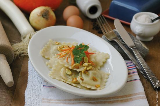 Boarische Ravioli aus dem Kochbuch "Chiemgau schmeckt"