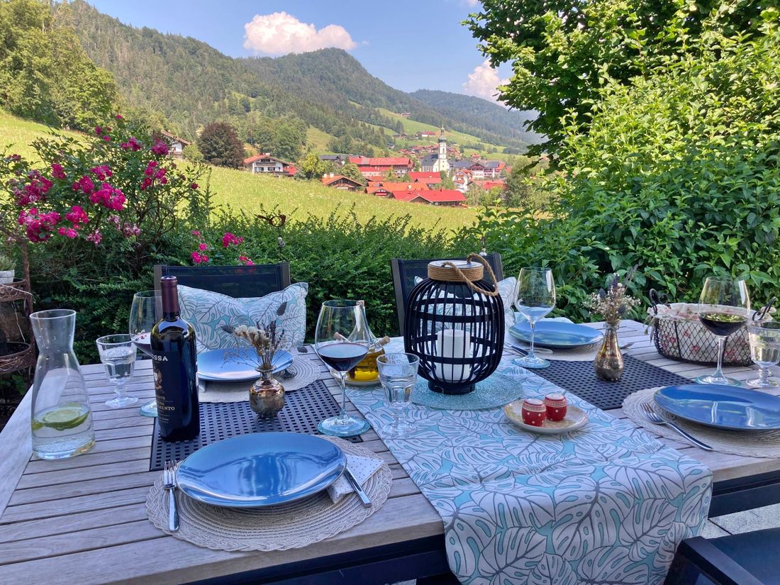 auf der gemütlichen Terrasse