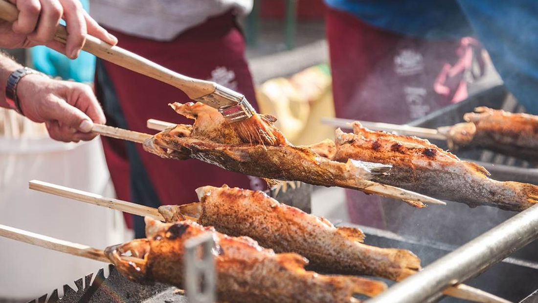 Steckerlfischgrillen