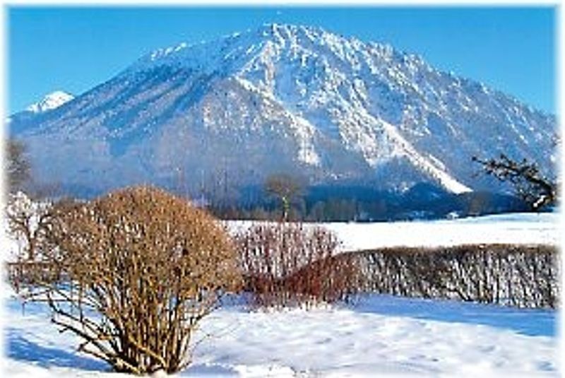 Blick auf die traumhafte Winterlandschaft