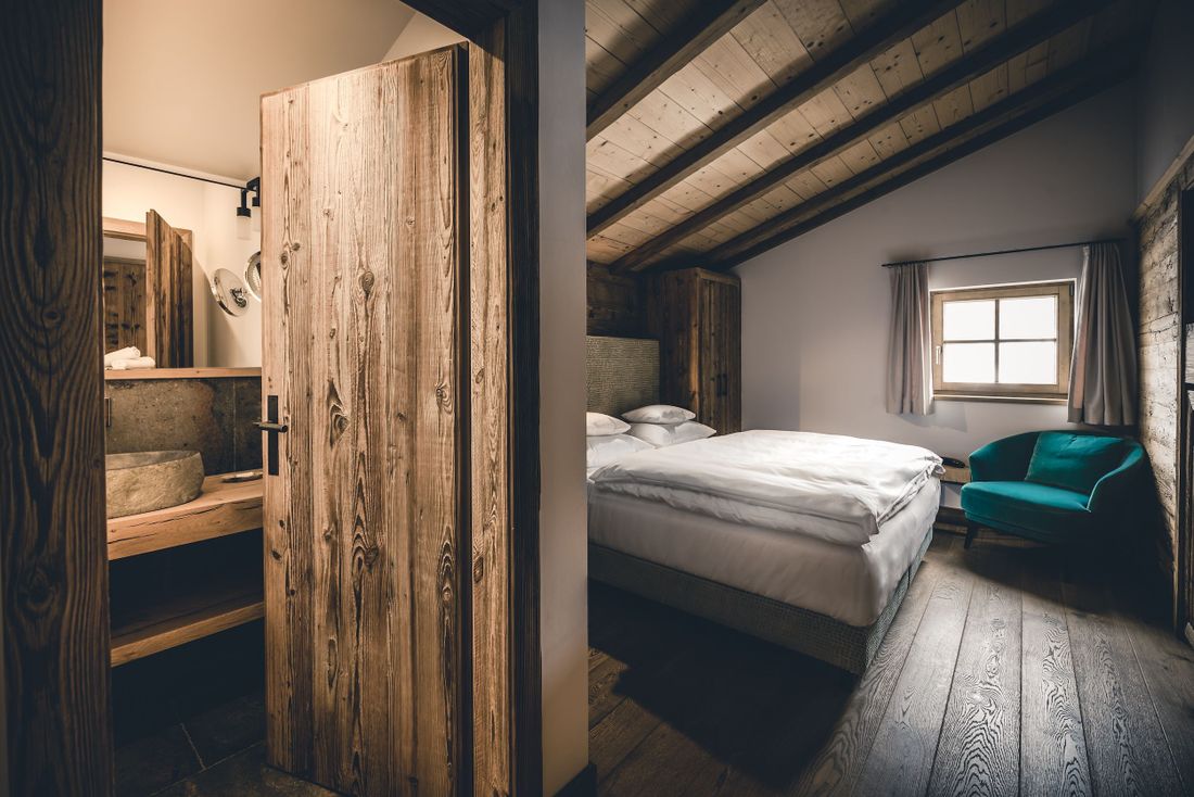 Schlafzimmer eines Chalets