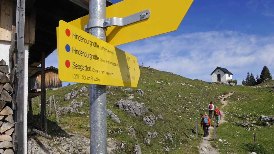 Wegweiser auf der Eggenalm