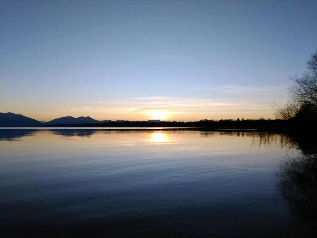 Chiemsee bei Sonnenuntergang
