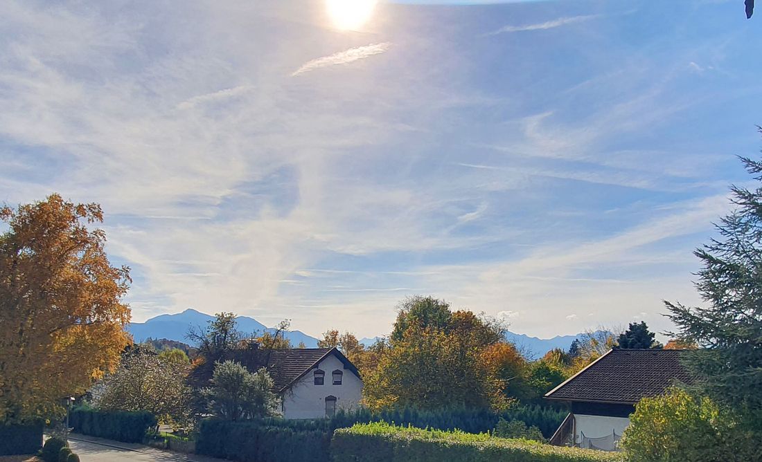 der Ausblick vom Balkon