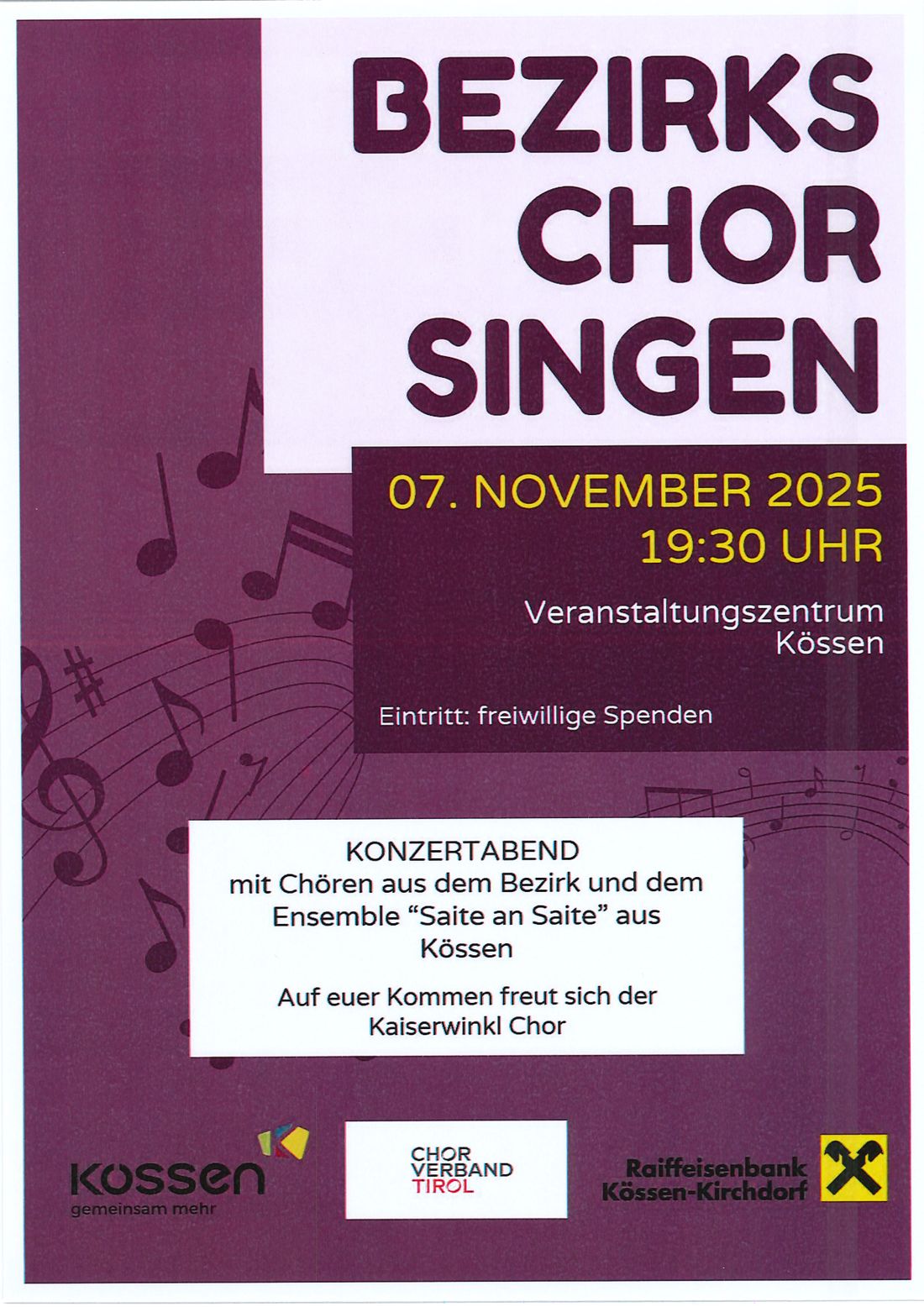 Plakat Bezirkschorsingen