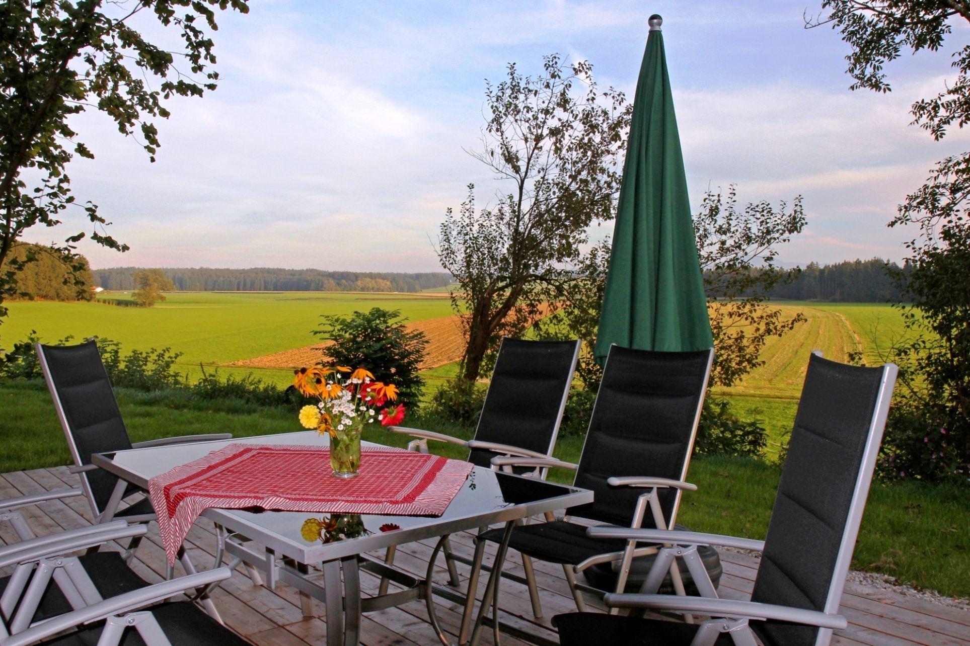 Terrasse mit Blick in die Natur
