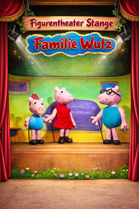Puppentheater. Familie Wutz