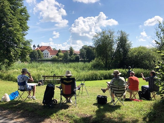 Skizzen zeichnen rund um das Kloster