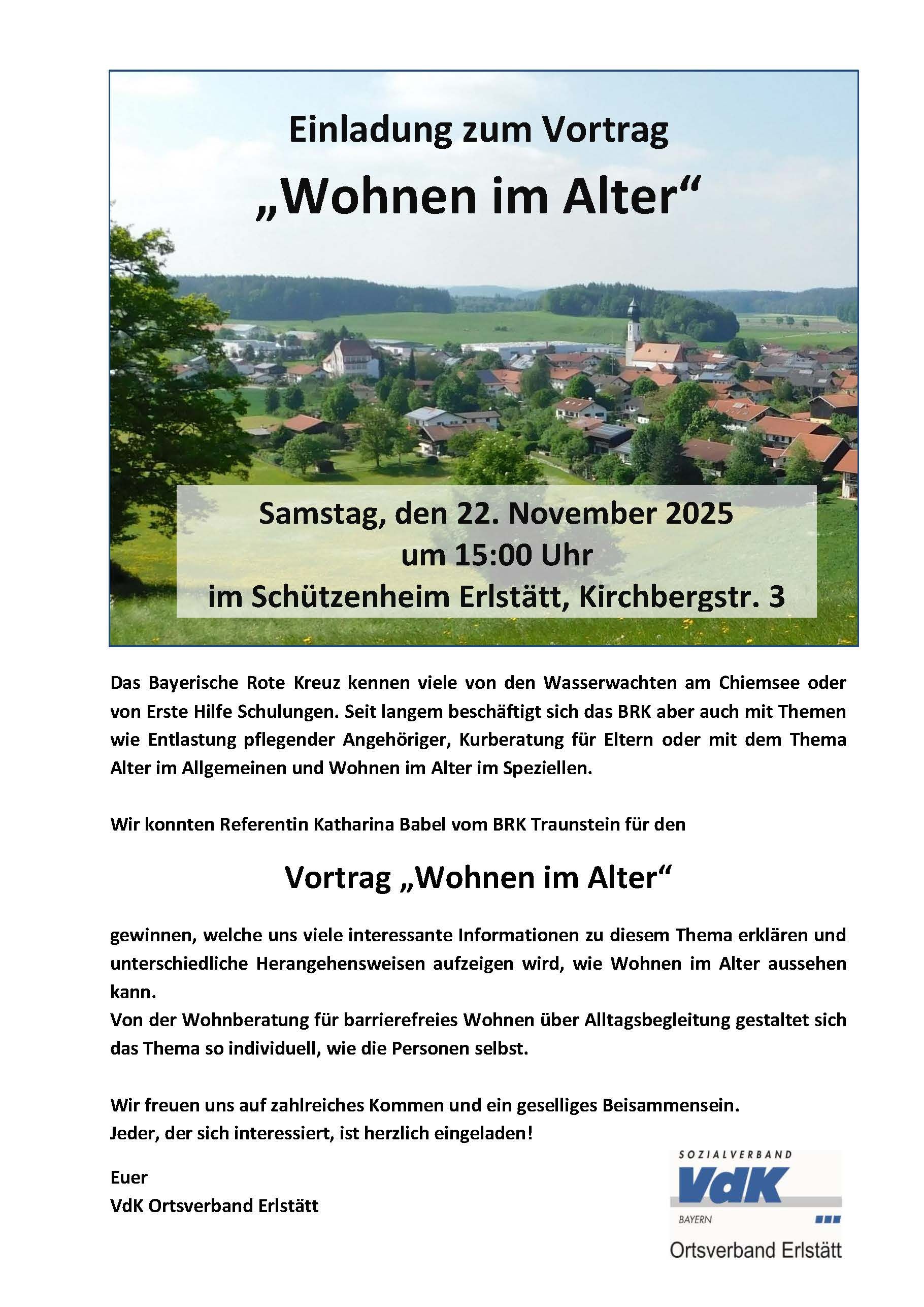 Einladung Wohnen im Alter