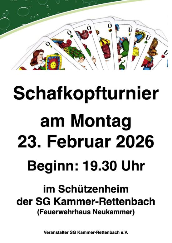 Plakat Schafkopfturnier
