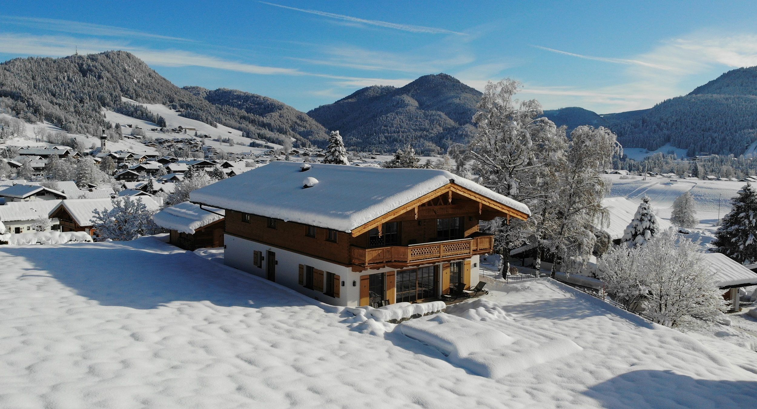 Chalet im Winter