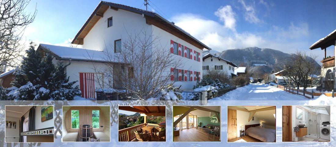 Außenansicht des Hauses von Norden im Winter