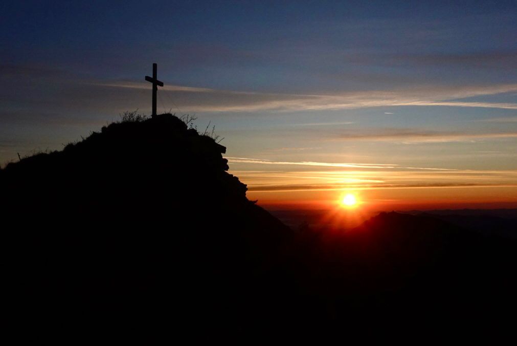 Sonnenuntergang am Gipfel