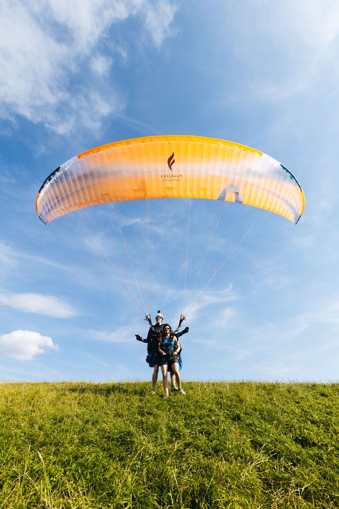 Carolin und Achim beim Anlauf für den Start
