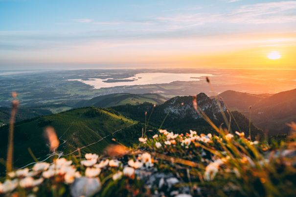 Blick auf den Chiemsee von der Kampenwand
