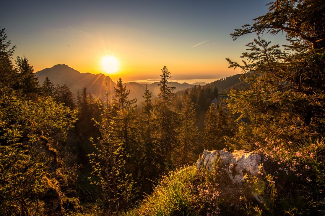 Sonnenuntergang über dem Chiemsee