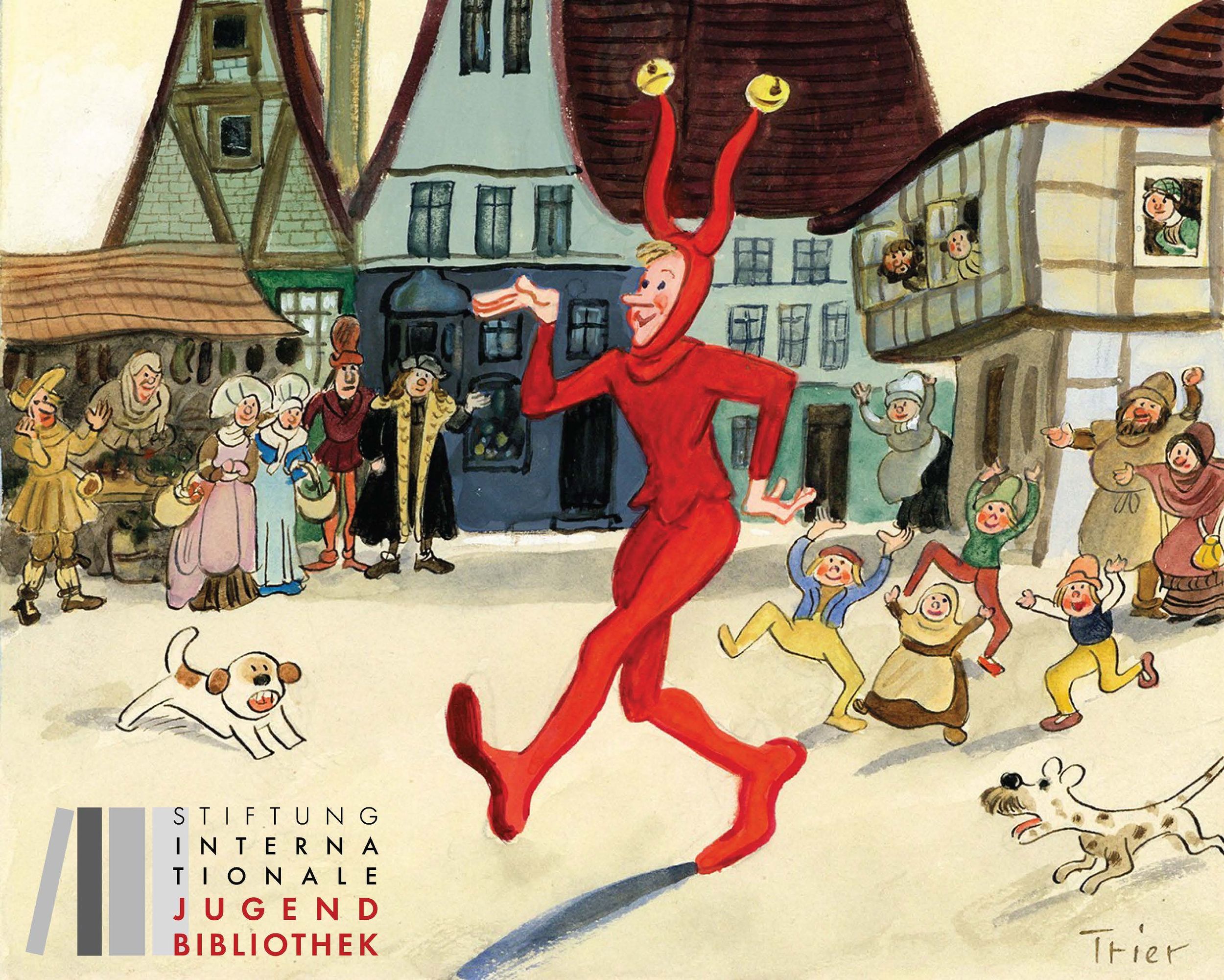 Ausstellungsplakat "Es geht um die Kinder. Walter Trier, der Illustrator von Erich Kästners Kinderbüchern