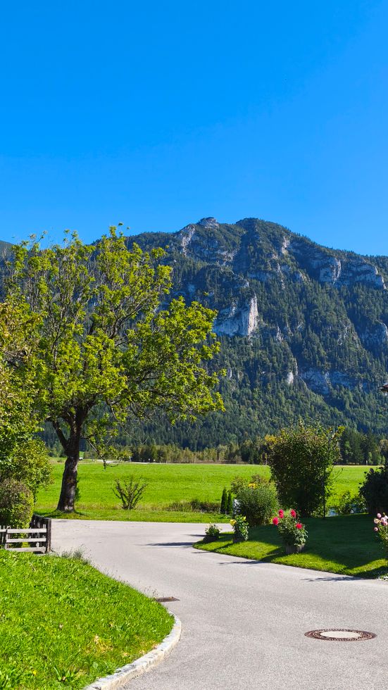 Wiesen- und Bergpanorama von Eck