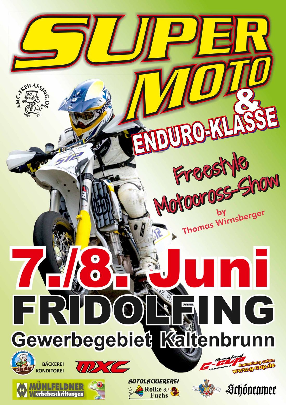 Plakat Supermoto 25 Fridolfing Werbung Inzell