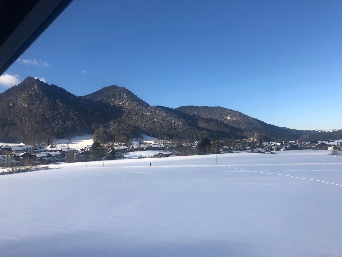 Ausblick Balkon Winter